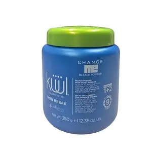 Kuul Bleach Powder with Violet Pigment 350g Non Break Formula 1+2 for Maximal Lightening & Smooth Texture 9 Levels with Plex