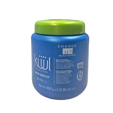Kuul Cosmetic Violet Pigment Hair Bleaching Powder - 350g Color Treatment Hair Powder with Magnesium Carbonate, Non-Break Formula, 1+2 Ratio for Max 9 Levels Lightening, Plex Infusion, Smooth Finish, Single Item At-Home Solution