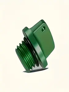 Aluminum Motorcycle Fuel Tank Cap, Spiral Engine Cover, 6 Colors Available, Silver Color, Blue