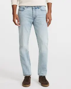 Express Slim Straight Light Wash Stretch Jeans