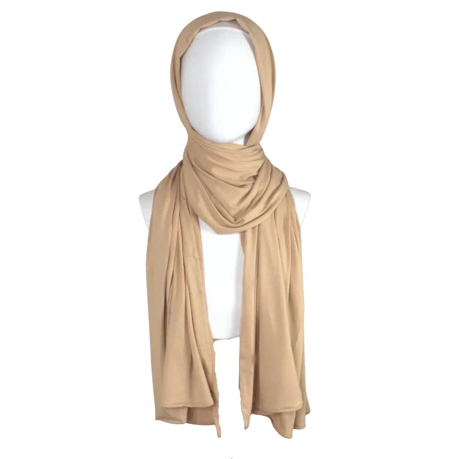 Bamboo Jersey Honey Beige Hijab  - Maxi Size (But Not Bulky!)