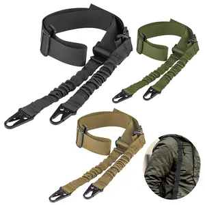 Two Points Sling with Length Adjust Nylon 2-point Traditional Sling with Metal Hook for Outdoors sports