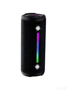 OHAYO Bluetooth Speaker Wireless Loud Stereo Sound IPX7 Waterproof Outdoor Portable 25W Super Bass Speakers for Home Party Beach with 24H Playtime Colorful Lights BT 5.3 TWS Pairing Birthday Gift Black