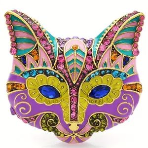 Rhinestone Fox Head Design Ladies Brooch Jacket Clothing Accessories Party Gift Couple Dress Luxury Simulation