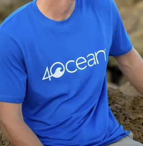 4ocean Unisex Short-Sleeve T-Shirt in Vibrant Blue with Logo Design for Everyday Wear - Perfect for Casual Wear and Versatile Use