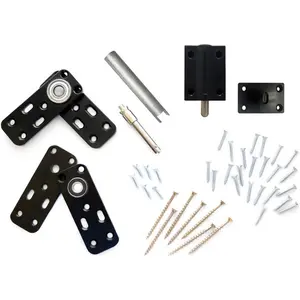 Hidden Hinge Hardware - Easy DIY Hidden Door System, Heavy Duty Swinging Door Hinge for Secret Door or Hidden Door Bookcase, Up to 300 lbs