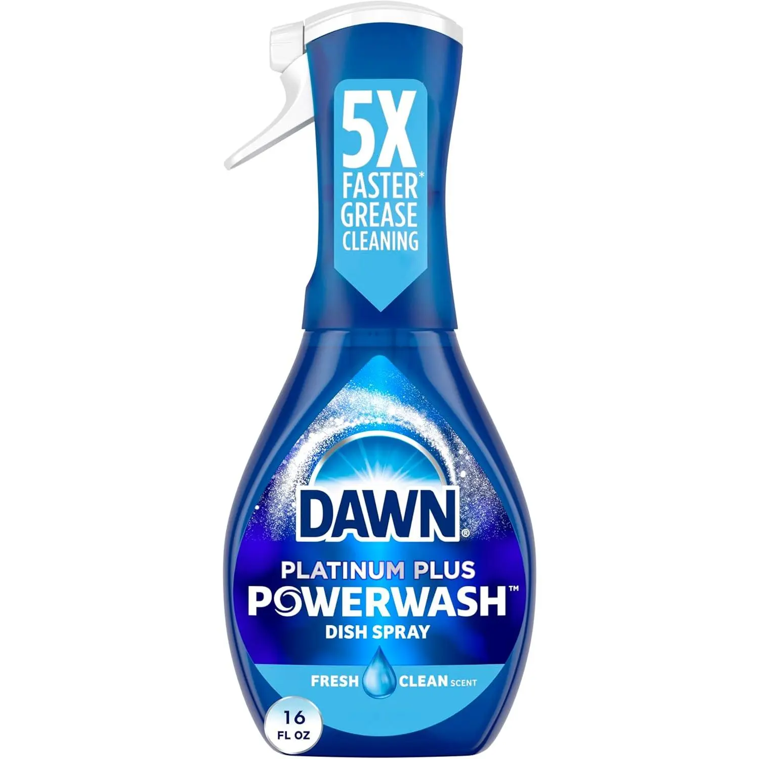 Dawn Platinum Powerwash Concentrated Eco-Friendly Household Dish Spray Bottle - Everyday Use Dishwasher Cleaning Soap, Fresh Scent, 16 Fl Oz, Liquid