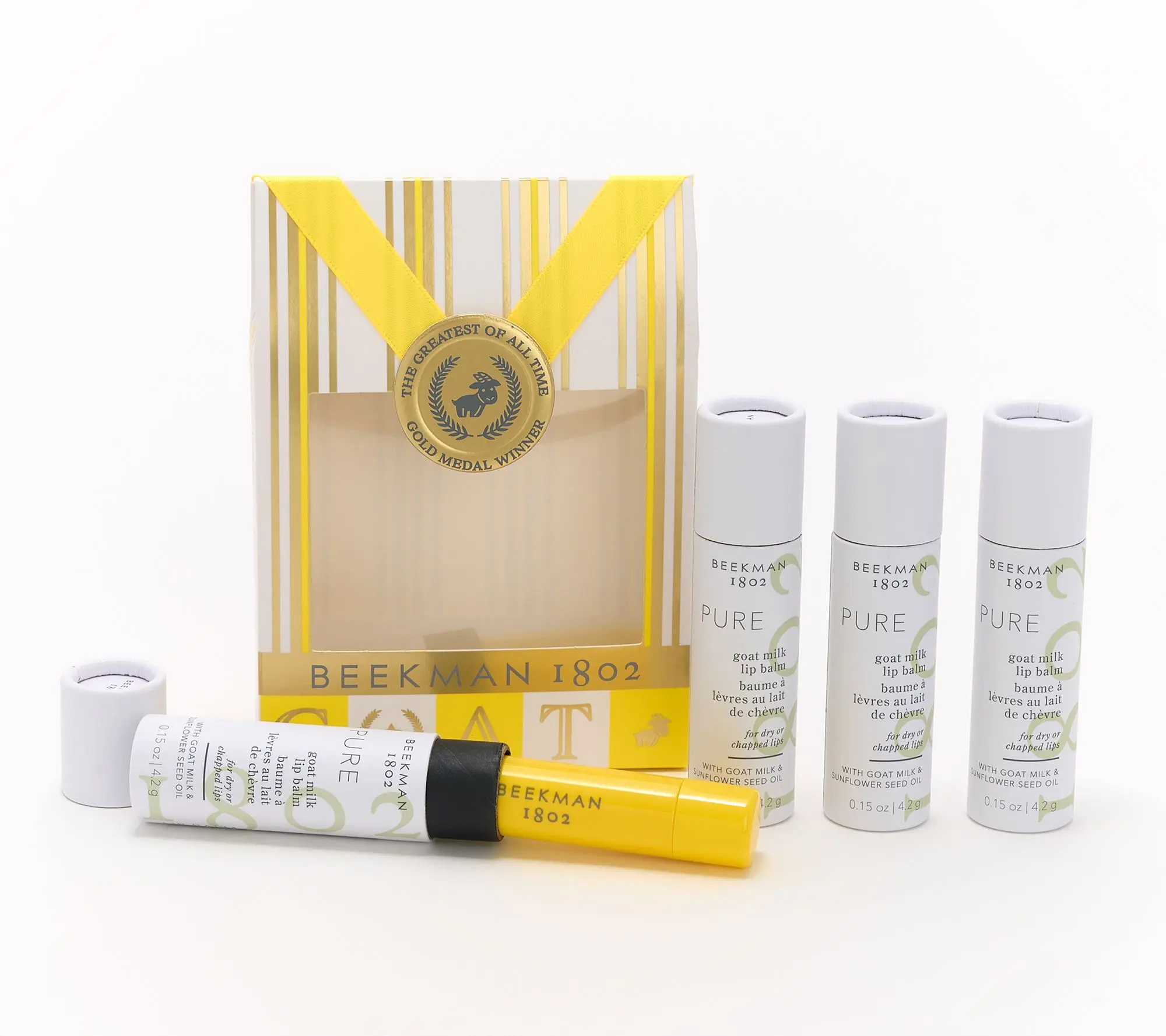 Beekman 1802 the GOAT Lip Balm 4pc Collection w/ Gift Box