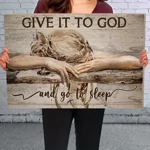 Christian Sleeping Girl Artistic Wall Decor, Waterproof Canvas Poster, Cute And Vibrant Poster for Bathroom, Living Room, Bedroom, Dorm, A Perfect Gift Idea for New Year Home Decor