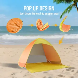 [Large Pop-Up Beach Tent] Portable Camping Tent, Pop Up Beach Tent For 1-3 People, Waterproof Sun Shelters For Family Camping, Beach, Fishing, Picnic