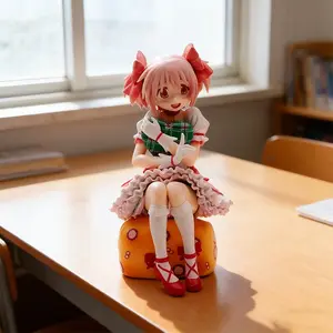 Magical Girl Little Twin Stars Figure, Anime Character Model Display Piece, Home Office Decoration Accessory, Not Plated with Precious Metal