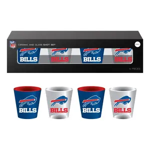 Evergreen 4-Piece 2oz. Shot Glass Gift Set withNFL Team Logo