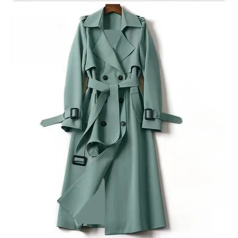 Women's Solid Double Button Belted Trench Coats, Elegant Lapel Neck Long Sleeve Coat for Fall, Winter Wear Casual Wear, Women's Casual Jackets Outerwear for Daily Wear, Winter Clothes Women, Coats for Women Women's Solid Double Button Belted Trench Coats, Elegant Lapel Neck Long Sleeve Coat for Fall, Winter Wear Casual Wear, Women's Casual Jackets Outerwear for Daily Wear, Winter Clothes Women, Coats for Women