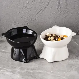 Cat Food Bowl & Water Dish Feeding Set, Design, Anti-Tip Large Capacity, Suitable for Kitten Oreo Cats Garfield