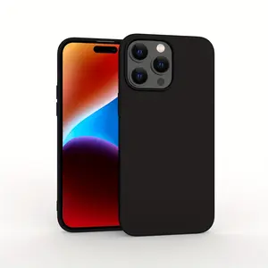 Original Midnight Black Soft TPU Silicone Phone Case Good Quality, Suitable for iPhone 17 16 15 14 13 12 11 iPhone 13 iPhone 14 Pro Max iPhone XR XS 8P 7P Se