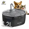 Geoorood 304 Steel Top Automatic Cat Water Fountain - 3.2L Feeder, Faucet & Fountain Dual Flow Modes, 30-Day Leak-Free, BPA-Free ABS Tank, 25dB Quiet, USB Powered, 7+ Days Capacity, 60s No-Tool Setup, Easy-to-Clean for Multi-Cat Homes