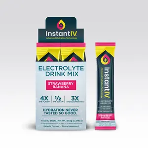 Electrolytes Powder - 3X Electrolytes,1/2 Sugar with Vitamin C, B3, B6, Electrolytes Powder Packets for Hydration - 12 Packets Healthcare