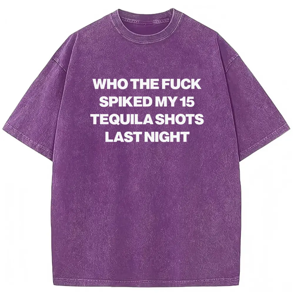 Washed T-shirt-Purple