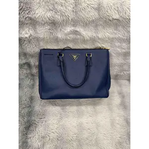 Pre-owned PRADA leather Shoulder Bags Blue Satchel Bag xiaotang20260308002
