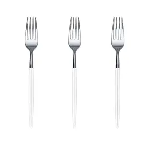 Trendables Forks White/Silver | 20 Count