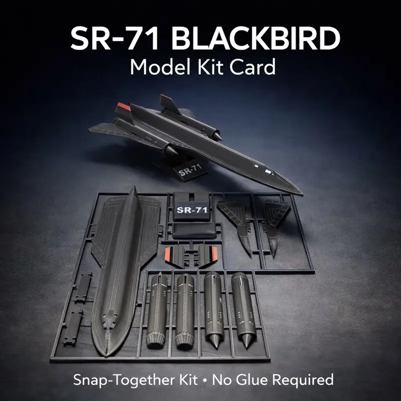 SR-71 Blackbird Model Kit Card