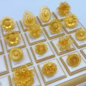 Handcrafted Style Viral Gold Filigree Statement Rings Collection ,Elegant & Timeless Flower Rings For Women