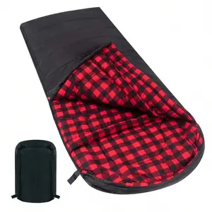 0 Degree Sleeping Bag 100% Cotton Flannel XXL For Adults Big And Tall Cold Weather Winter Zero Degree Camping,Free Compression Sack