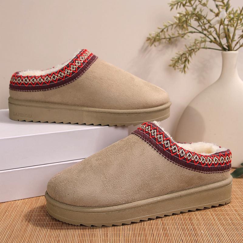 Women's Platform Mini Cotton Slippers Suede Ankle Warm and Durable Classic Winter Ankle Snow Boots Springfresh