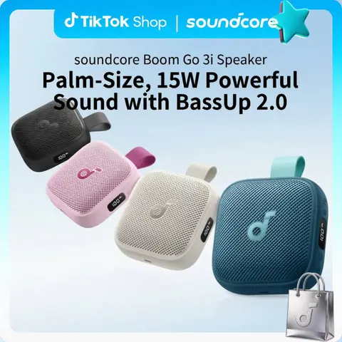 Soundcore Boom Go 3i Portable Bluetooth Speaker by Anker, 15W Punchy Sound, 24H Playtime, IP68, BassUp 2.0, Emergency Charging, Bluetooth 6.0, Waterproof Speaker for Hiking/Cycling/Camping #tiktokshopsummersale, Silicone