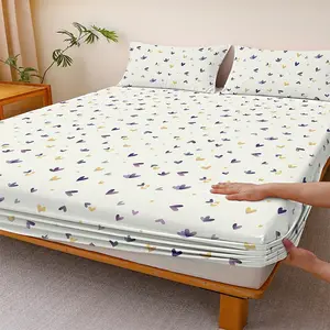 Fashionable & Comfortable Printed Fitted Sheet Set, Dustproof & Non-Slip Bed Protector, Soft & Breathable Deep Pocket Bedding, Ideal for Bedrooms & Dormitories – Affordable (Pillowcase Not Included)