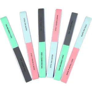 Multi Side Nail File and Buffers Nail Sanding Block Professional Filer Board and Shiners Cosmetic Manicure Suit for Home Salon, 7 Ways (6Pack)