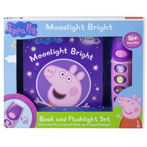 Peppa Pig: Moonlight Bright Book and 5-Sound Flashlight Set [With Flashlight and Battery] -- Pi Kids - Board Book