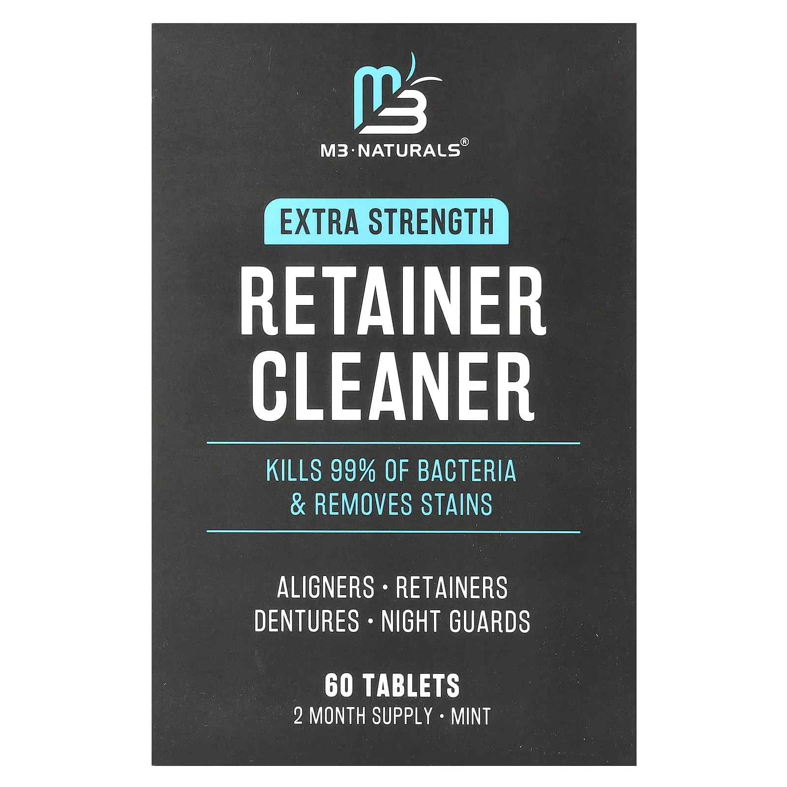 M3 Retainer Cleaner, Mint, 60 Tablets | HSA/FSA Eligible