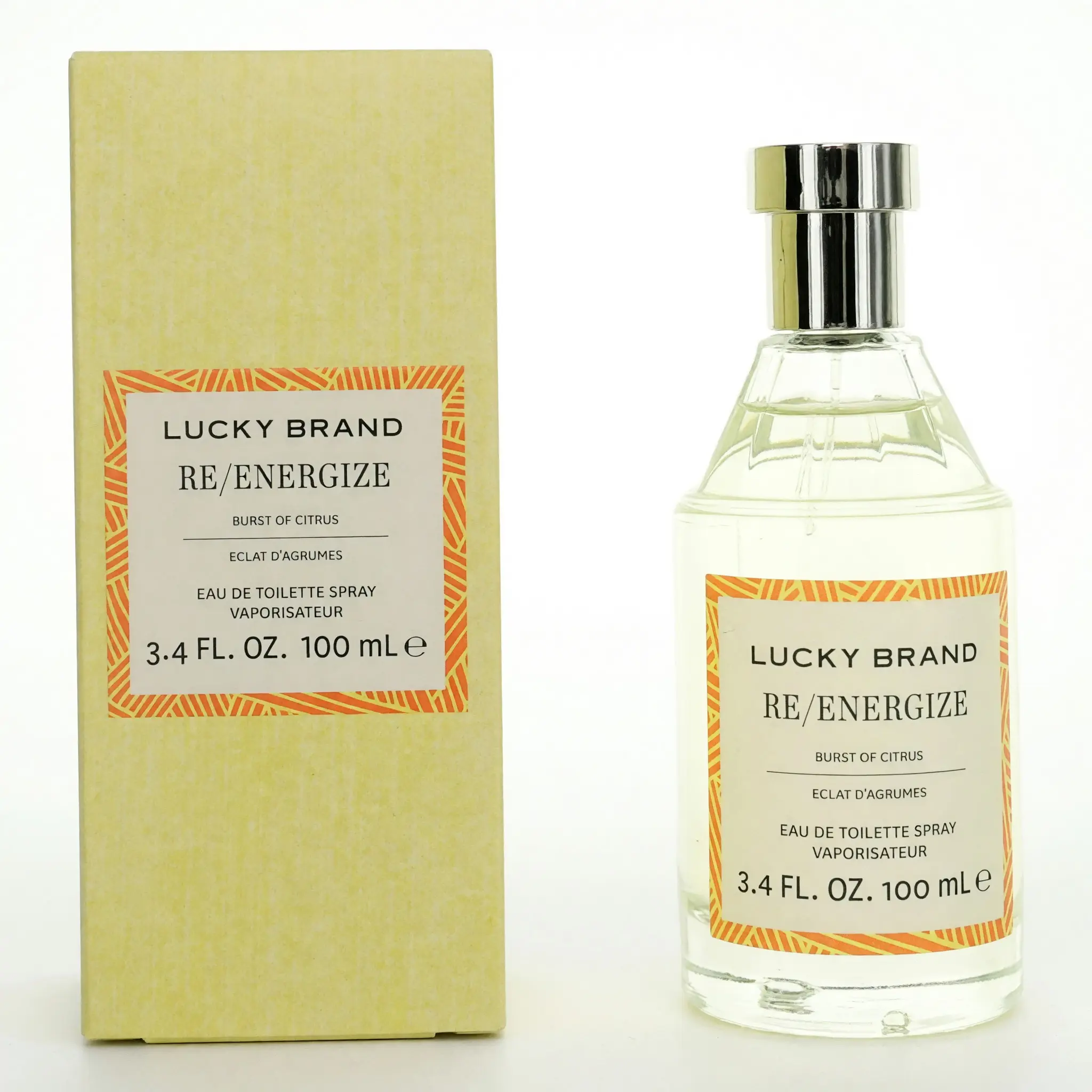Lucky Brand Re/Energize by Lucky Brand, 3.4 oz EDT Spray for Women, Ginger, Women's Fragrance, 3.4Oz, Energetic Boost, 3 To 3.9 Fl Oz