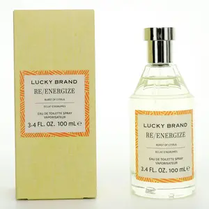 Lucky Brand Re-Energize Women's Fragrance - 3.4 oz EDT Spray, Ginger-Infused Floral-Spicy Scent, 3 to 3.9 fl oz Mist Bottle Fragrance for Women