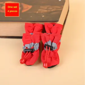 4pcs Water-Resistant Dog Shoes For Small Dogs - Protect Your Pet's Paws And Keep Them Dry Christmas Gift