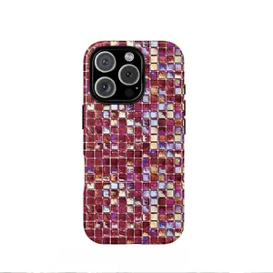 This dreamy, colorful mosaic design, drop-proof, wear-resistant, and durable 2-in-1 protective case is compatible with iPhone 17/16/15/14/13/12/11 Pro Max/Plus/Pro and Samsung Galaxy S25/S24/S23. A simple and stylish phone case.