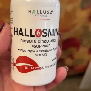 Product Review of HALLUSA NATURAL HALLOSMINE 300 Mg Diosmin Circulation 60 Capsules Gluten-Free Organic GMO-Free Sugar-Free Supplement for Healthy Circulation & Veins Health Made in USA Dietary from B**a L**n