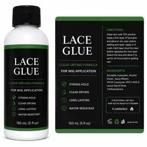 Clear Drying Lace Glue for Wig Application Strong Hold Waterproof Wig Adhesive 150mL