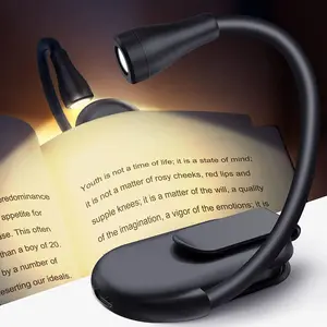 KLiLi Black Desk lamp Bedside Reading Light, USB Rechargeable Black Desk lamp, Men's and Women's Book Gift, Portable tri Color dimming LED Small Book Accessory Suitable for Reading Enthusiasts (02)