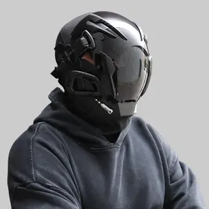 COSTRIBE Futuristic Ronin Helmet, Stylish Punk Techwear Mask for Party Cosplay Shoot,Halloween Mask outdoorfun
