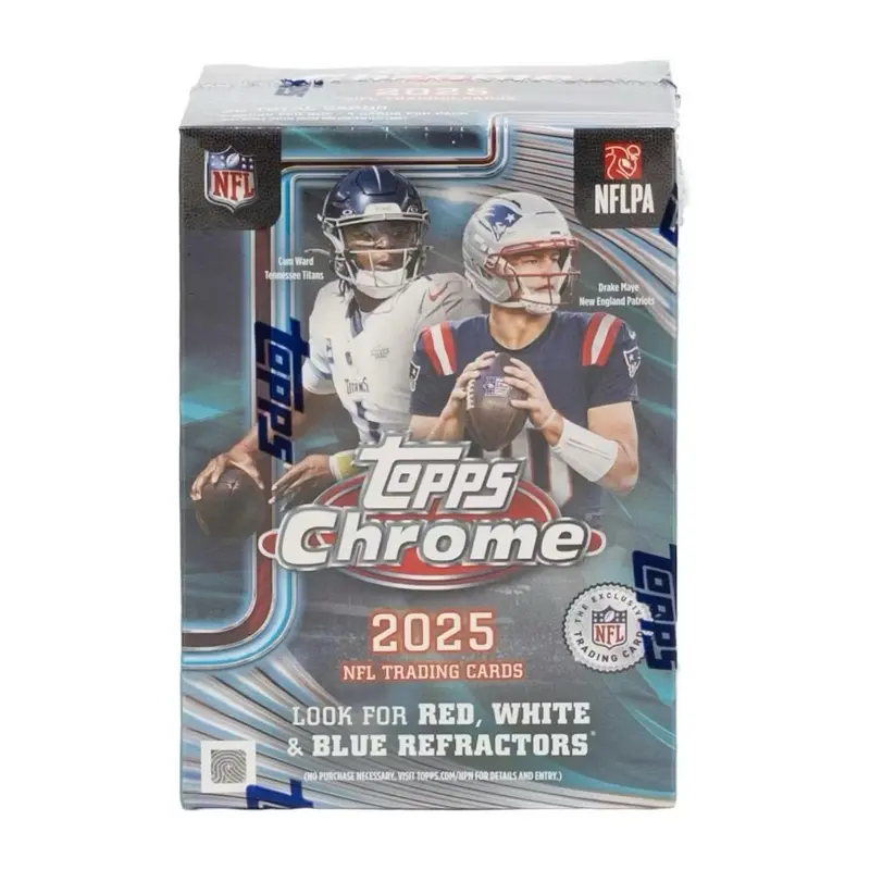 2025 Topps Chrome Football Blaster Box Trading Cards