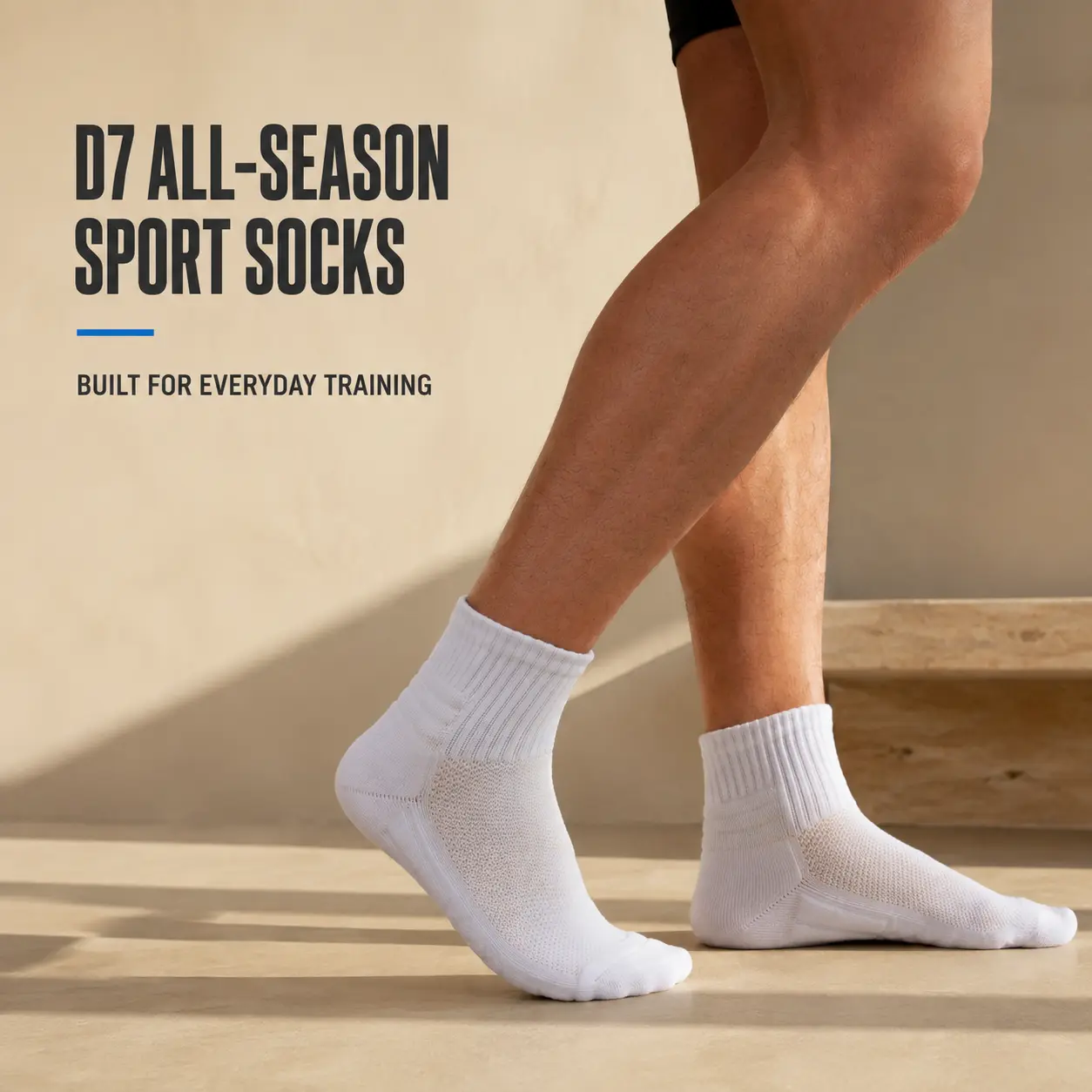 T0-D7 Athletic Socks 4 Pairs, Breathable Cushioned Sports Socks with Arch Support and Reinforced Toe & Heel for Running, Gym, Training, Men & Women
