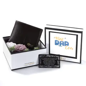 Christmas Gift for Dad, Gift For Fathers, gift box from daughter, Personalized Wallet,personalized dad birthday gift, Engraved Wallet, Mens Wallet, unique gift ideas for dad, best man box