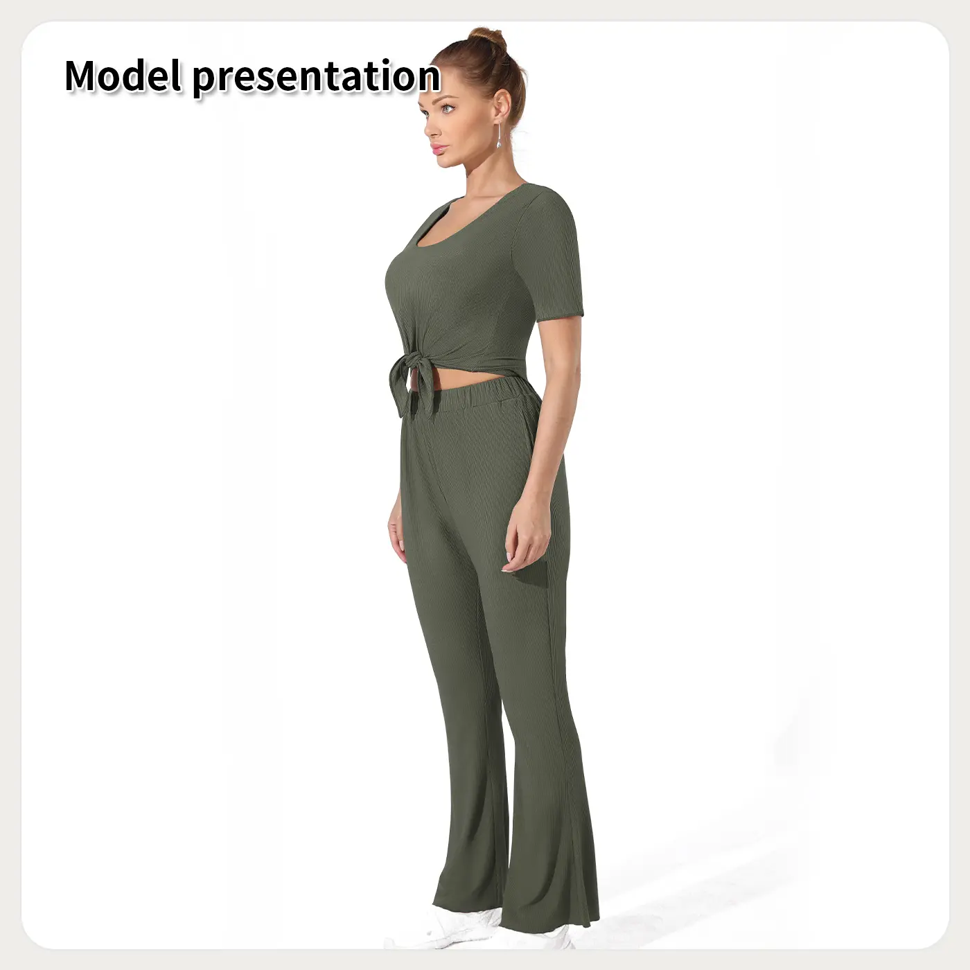 Gym Wear Cute Top And Pants Set