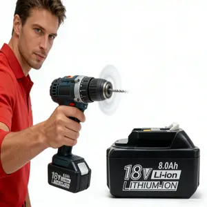Heavy-Duty 18V Lithium Battery for Makita Tools - Shock Resistant & Extreme Temperature Tolerant,Professional 18V 8.0Ah Replacement Battery - High Performance for Makita Drills, Saws, and Impact Drivers