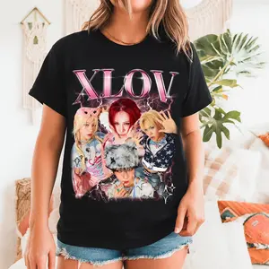 Retro XLOV Kpop Graphics UXLXVE Album Xlov Rizz Shirt, XLOV Kpop Members Tee Sweater