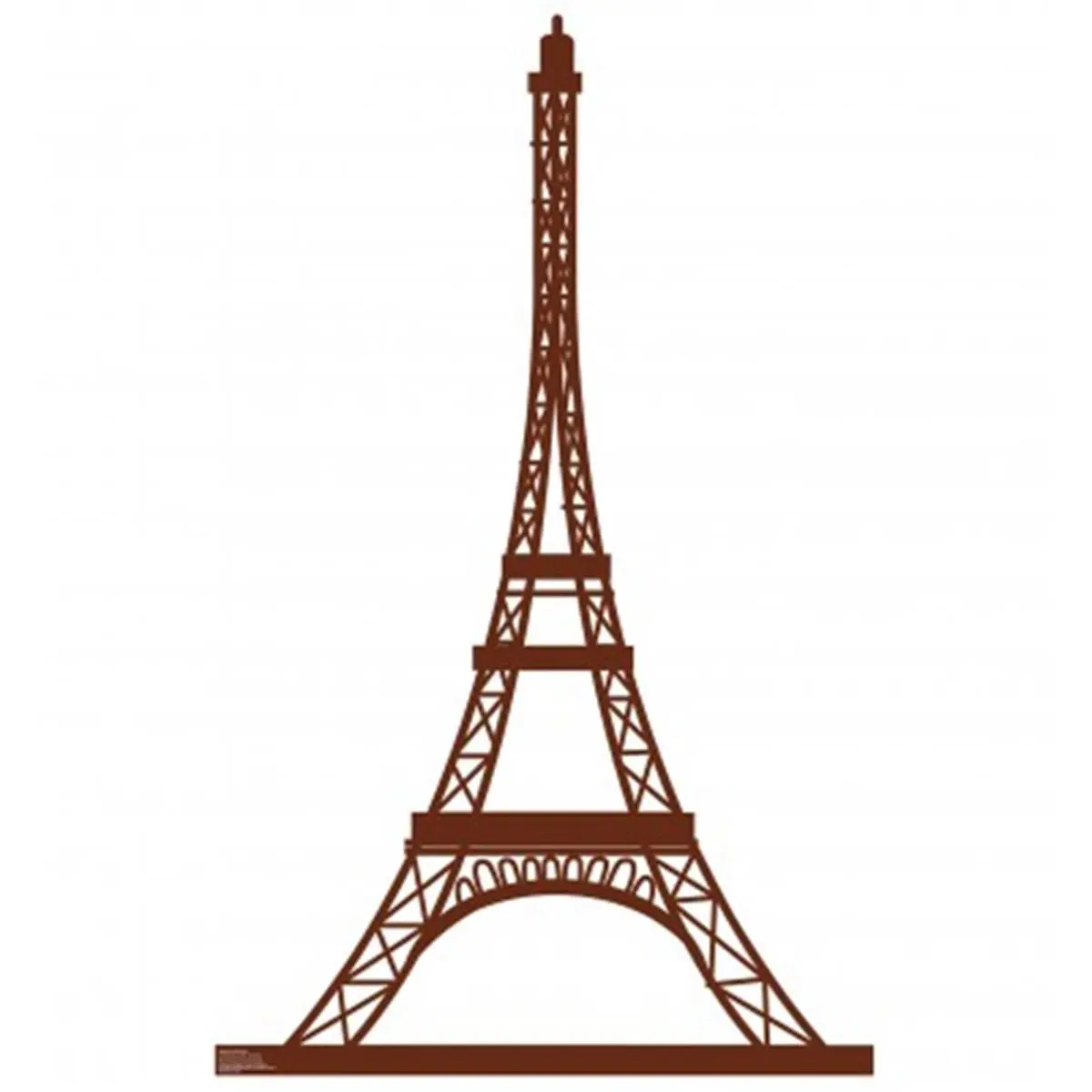 212 MAIN Large 60x37 in Eiffel Tower Cardboard Standup - Iconic Shape, Advanced Graphics, Home Decor, Party Decor for European Themed Parties, European Themed Party
