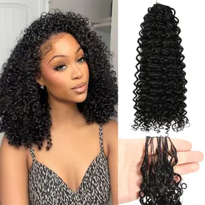 ISEE HAIR Kinky Curly Crochet Hair Human Hair Extensions Miracle Knots Pre-Separated 50g/Pack (32-38 Strands Per Pack）– Knotless Boho Braids, 4-5 Packs for Full Head, Protective Hairstyles Vacation Hair #Summervibe#ISEECrochetNewArrivals,summerhairstyles
