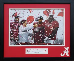 Alabama vs Notre Dame 2021 Rose Bowl Champions Custom Framed Picture